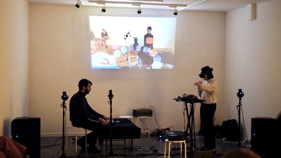 Performing with Charles Martin at Canberra Cotemporary Art Space (May, 2024)